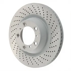 Disco de freno trasero, monobloque perforado, 350 x 28 mm. Porsche 997 I422 - 99735240503, 99735240603 - PRL39979, PRR39970